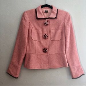 Muse pink Jackie O inspired skirt suit